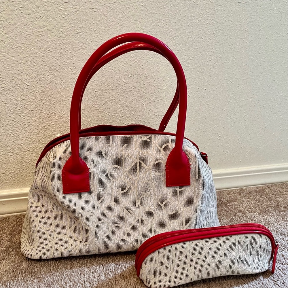 Calvin Klein Red & White Bag